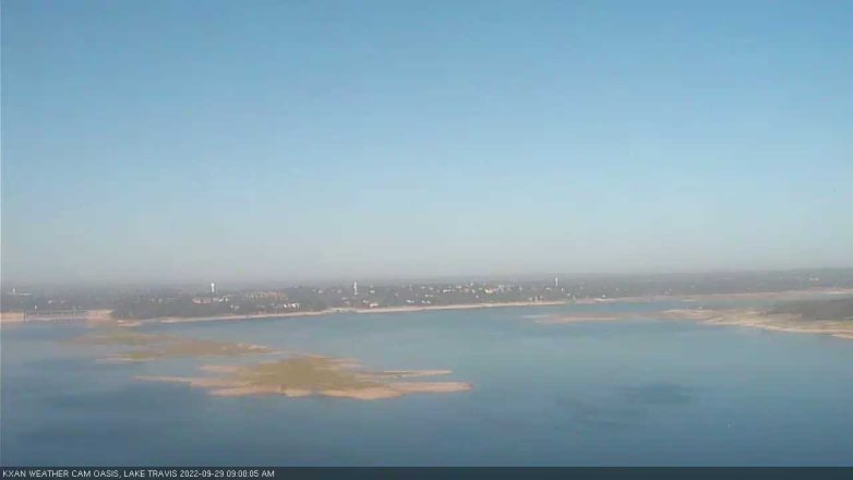 Lake Travis webcam, September 29, 2022 9:00 AM CT