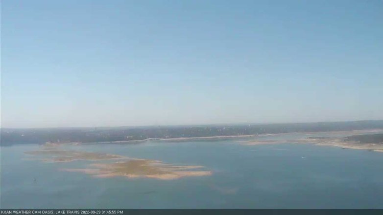 Lake Travis webcam, September 29, 2022 1:45 PM CT