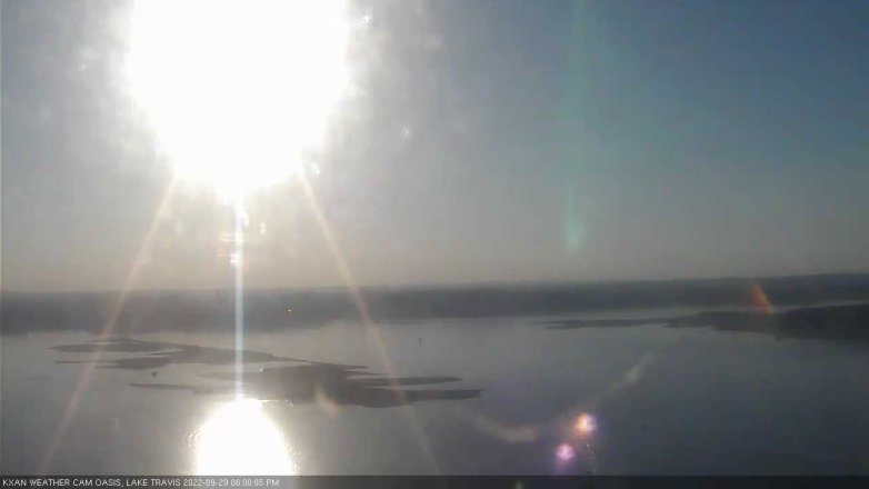 Lake Travis webcam, September 29, 2022 6:00 PM CT