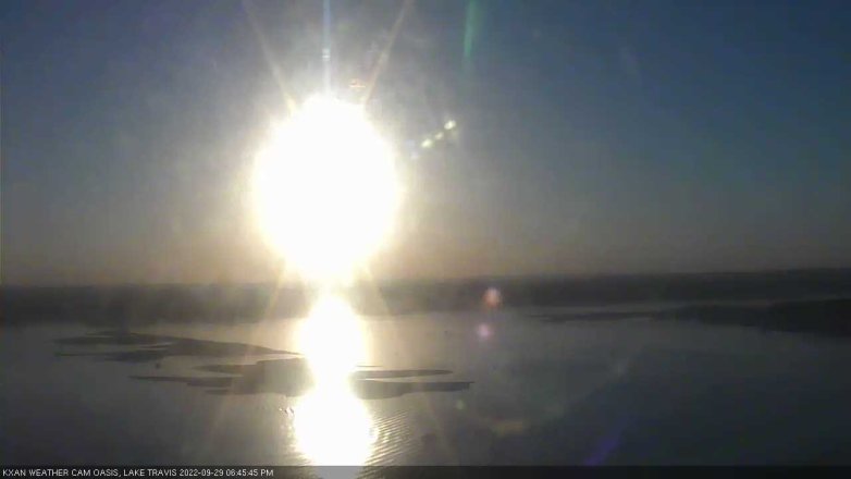 Lake Travis webcam, September 29, 2022 6:45 PM CT