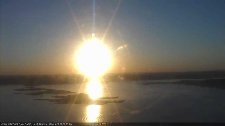 Lake Travis webcam, September 29, 2022 7:00 PM CT