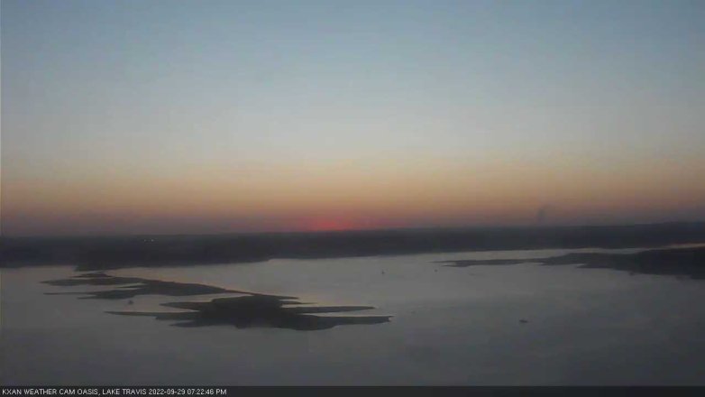 Lake Travis webcam, September 29, 2022 7:25 PM CT