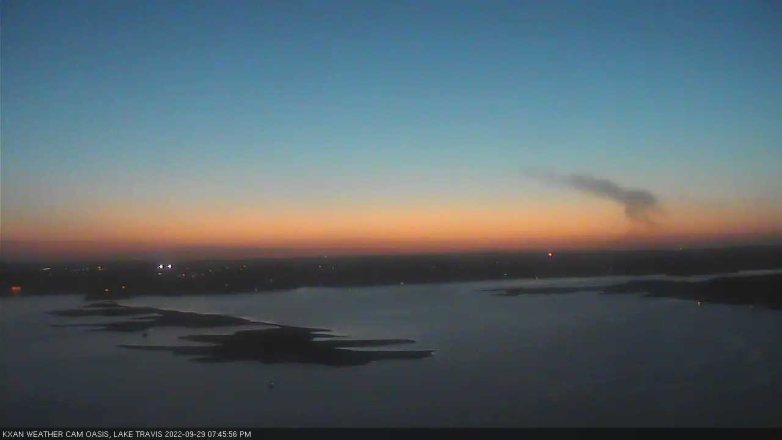 Lake Travis webcam, September 29, 2022 7:45 PM CT