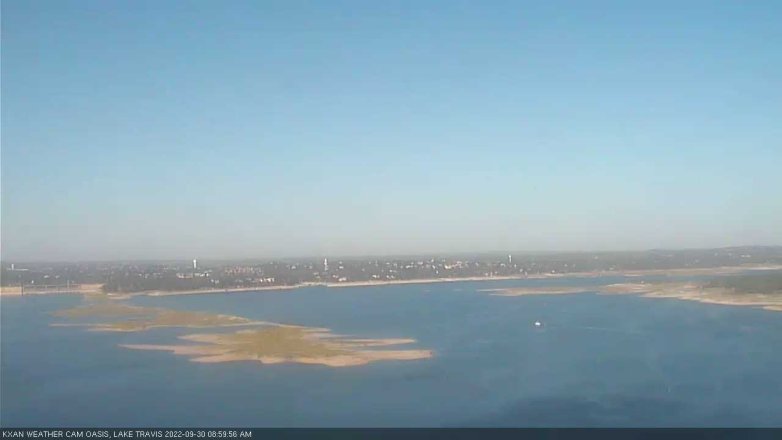 Lake Travis webcam, September 30, 2022 9:00 AM CT