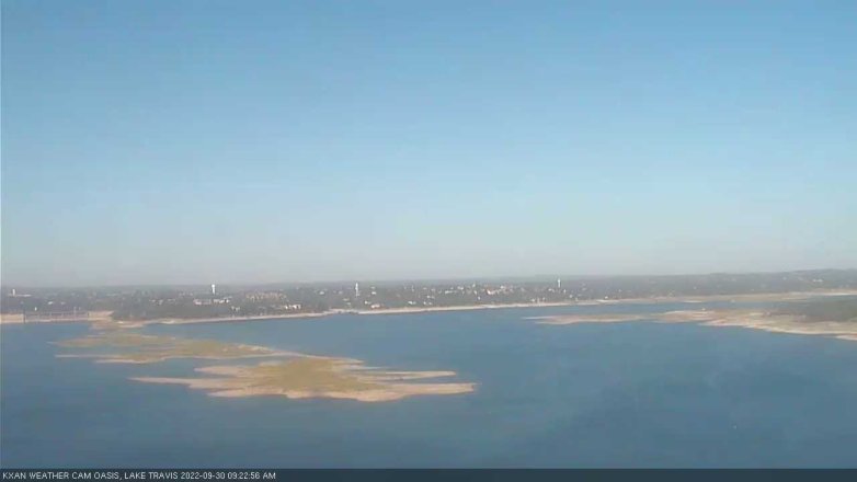 Lake Travis webcam, September 30, 2022 9:25 AM CT