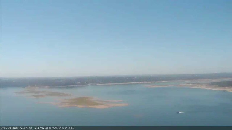 Lake Travis webcam, September 30, 2022 1:45 PM CT