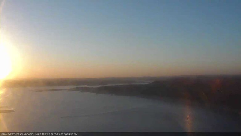 Lake Travis webcam, September 30, 2022 7:00 PM CT