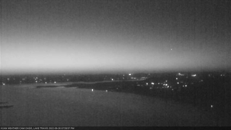 Lake Travis webcam, September 30, 2022 8:00 PM CT