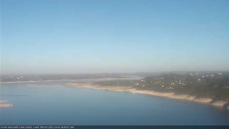Lake Travis webcam, October 1, 2022 9:00 AM CT