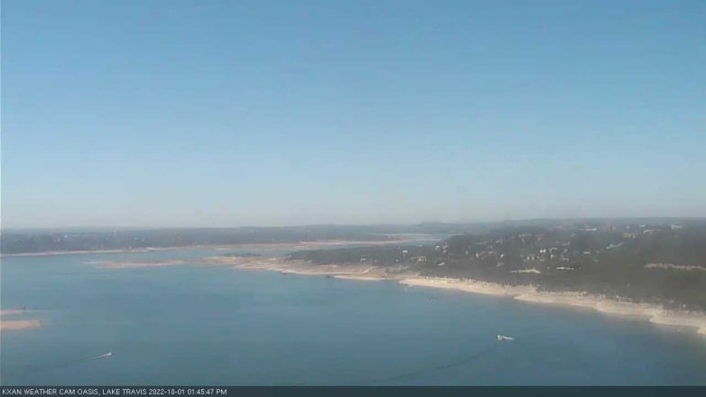 Lake Travis webcam, October 1, 2022 1:45 PM CT