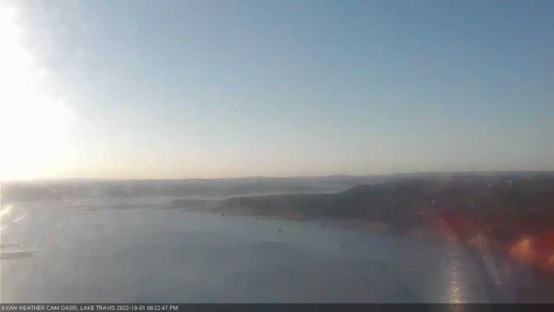 Lake Travis webcam, October 1, 2022 6:25 PM CT