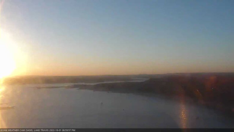 Lake Travis webcam, October 1, 2022 7:00 PM CT