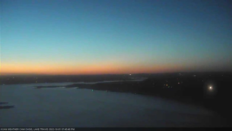 Lake Travis webcam, October 1, 2022 7:45 PM CT