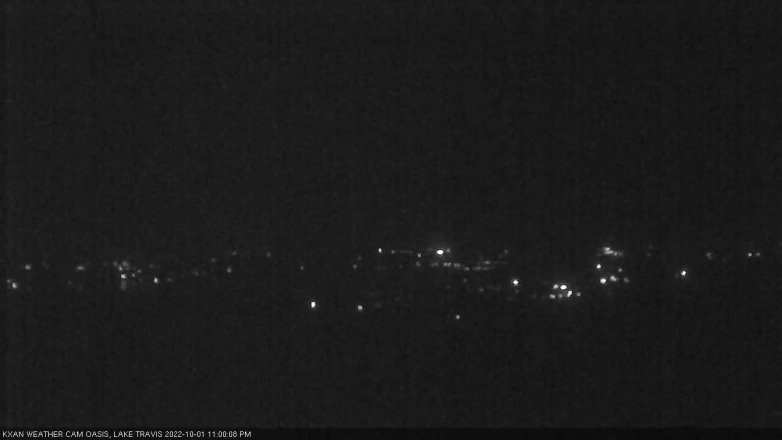 Lake Travis webcam, October 1, 2022 11:00 PM CT