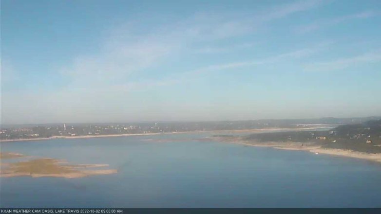 Lake Travis webcam, October 2, 2022 9:00 AM CT