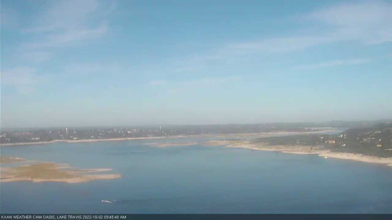 Lake Travis webcam, October 2, 2022 9:45 AM CT