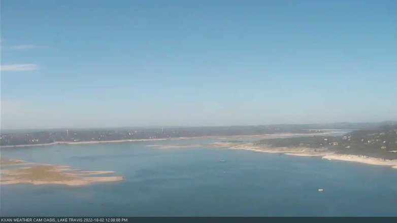Lake Travis webcam, October 2, 2022 12:00 PM CT