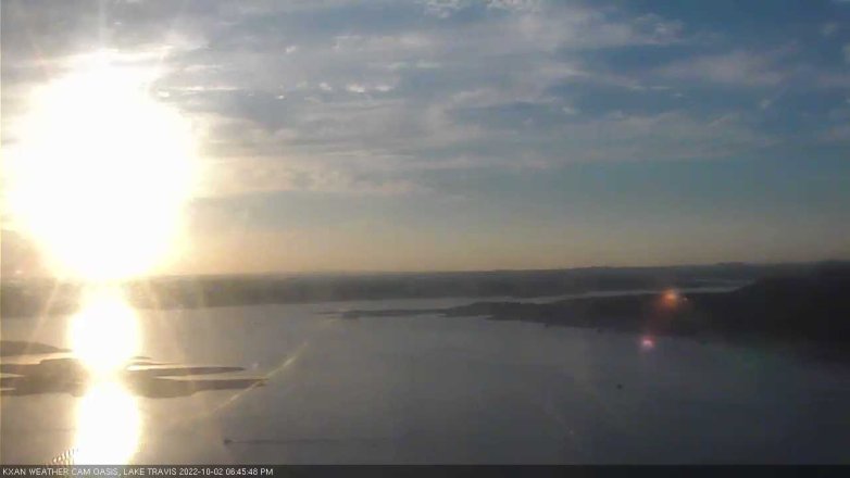 Lake Travis webcam, October 2, 2022 6:45 PM CT
