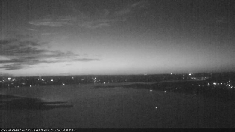 Lake Travis webcam, October 2, 2022 8:00 PM CT