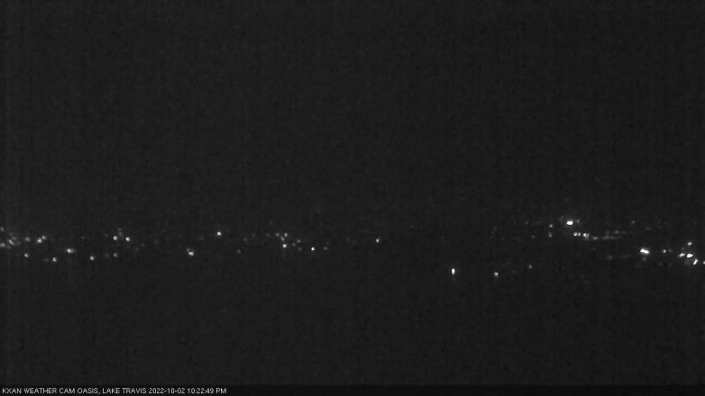 Lake Travis webcam, October 2, 2022 10:25 PM CT