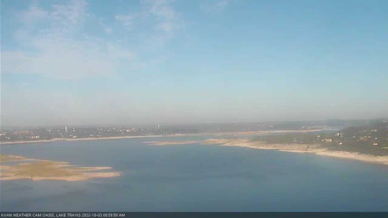 Lake Travis webcam, October 3, 2022 9:00 AM CT