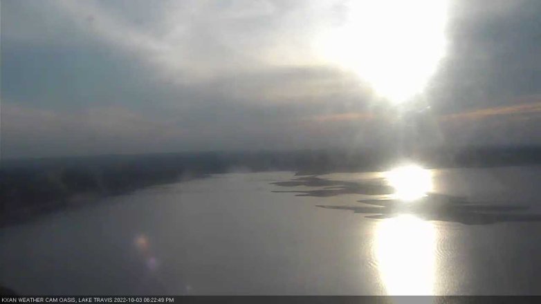 Lake Travis webcam, October 3, 2022 6:25 PM CT