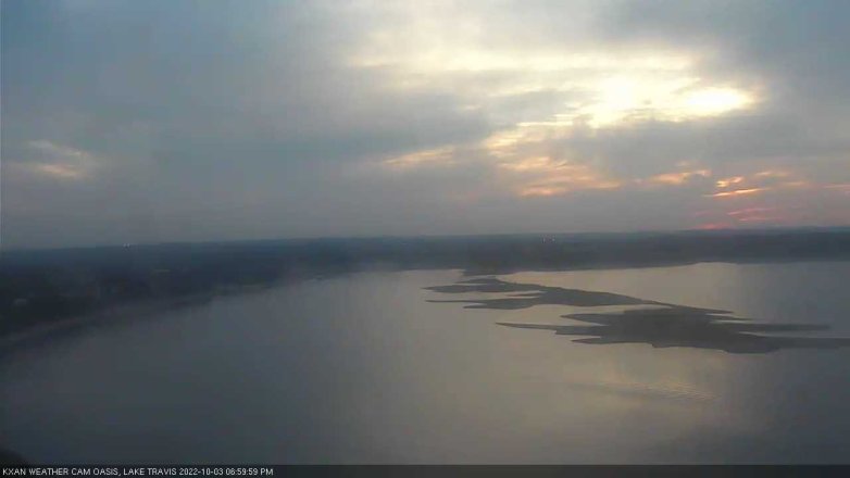Lake Travis webcam, October 3, 2022 7:00 PM CT