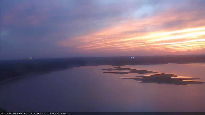 Lake Travis webcam, October 3, 2022 7:25 PM CT