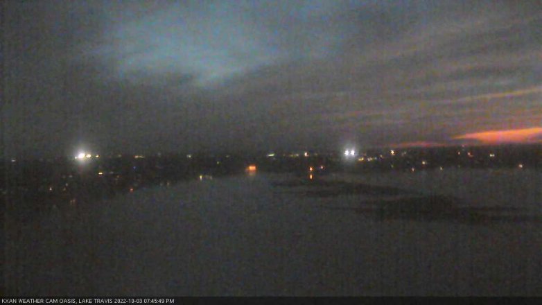 Lake Travis webcam, October 3, 2022 7:45 PM CT