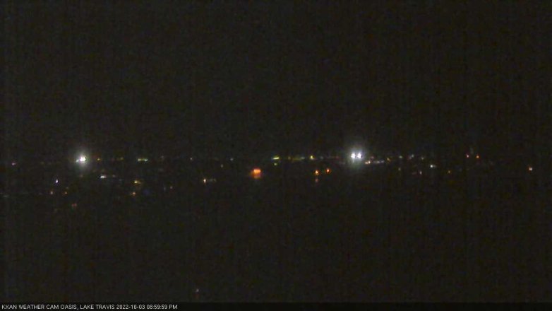 Lake Travis webcam, October 3, 2022 9:00 PM CT