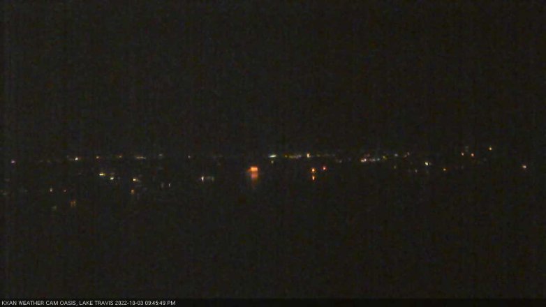 Lake Travis webcam, October 3, 2022 9:45 PM CT