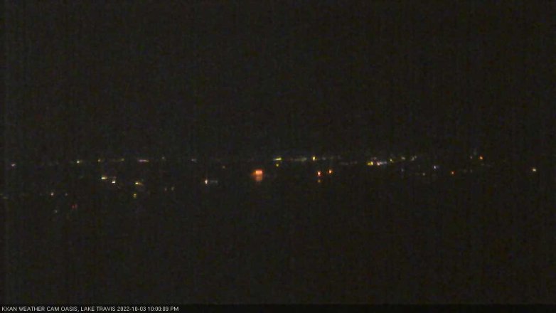 Lake Travis webcam, October 3, 2022 10:00 PM CT