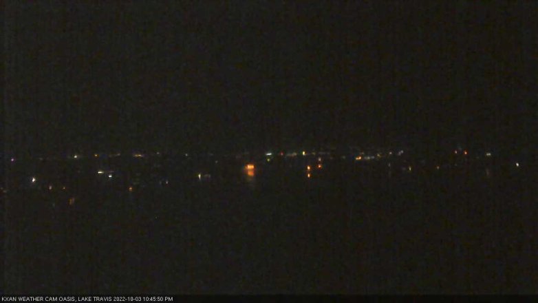 Lake Travis webcam, October 3, 2022 10:45 PM CT