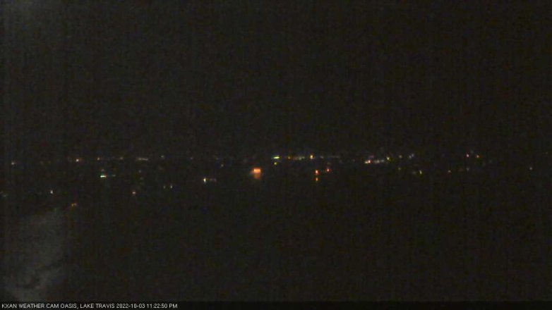 Lake Travis webcam, October 3, 2022 11:25 PM CT