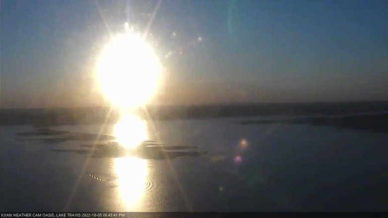 Lake Travis webcam, October 5, 2022 6:45 PM CT