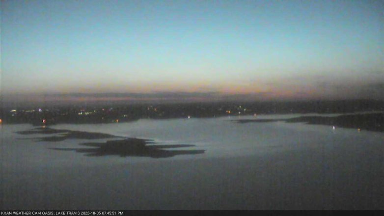 Lake Travis webcam, October 5, 2022 7:45 PM CT