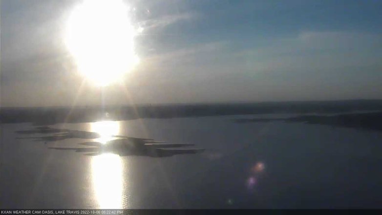 Lake Travis webcam, October 6, 2022 6:25 PM CT