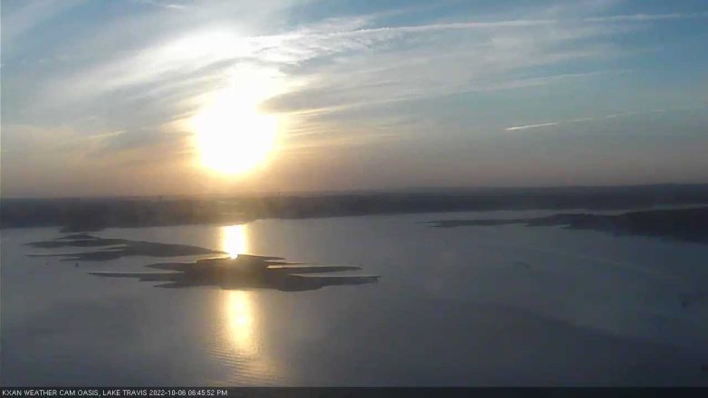 Lake Travis webcam, October 6, 2022 6:45 PM CT
