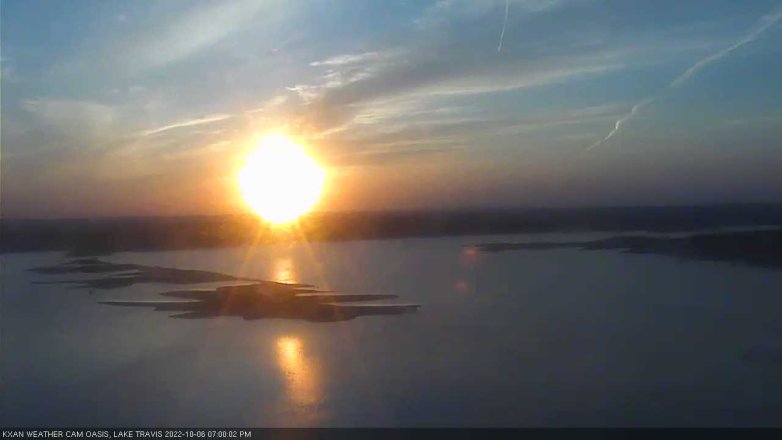 Lake Travis webcam, October 6, 2022 7:00 PM CT