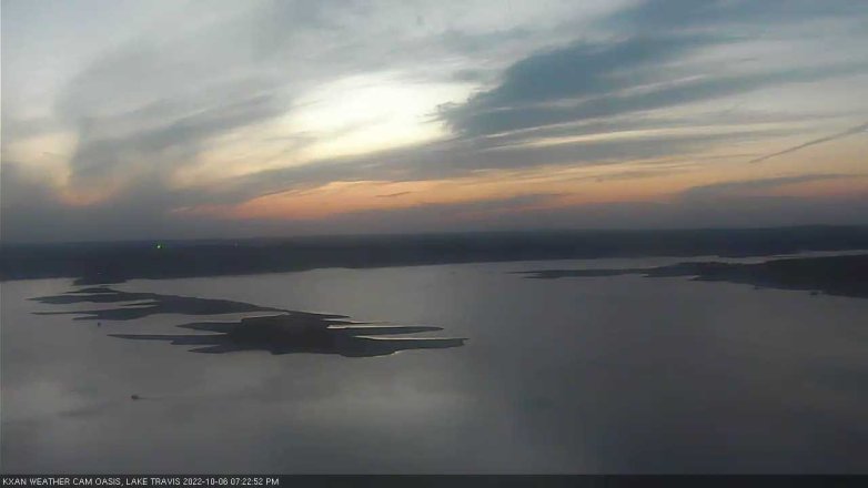 Lake Travis webcam, October 6, 2022 7:25 PM CT
