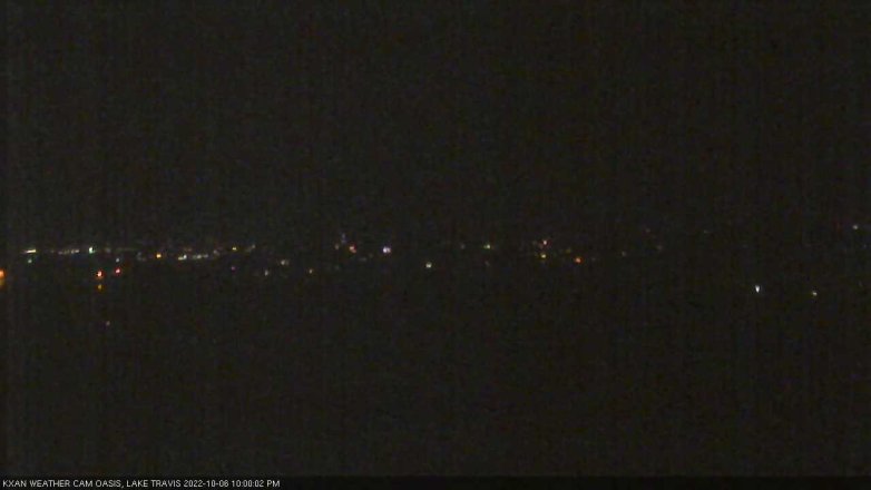 Lake Travis webcam, October 6, 2022 10:00 PM CT