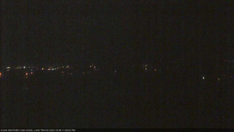 Lake Travis webcam, October 6, 2022 11:00 PM CT