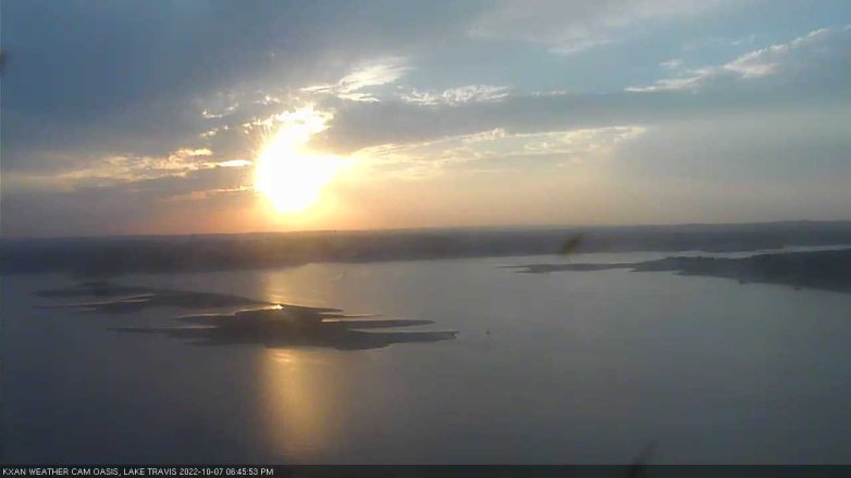 Lake Travis webcam, October 7, 2022 6:45 PM CT