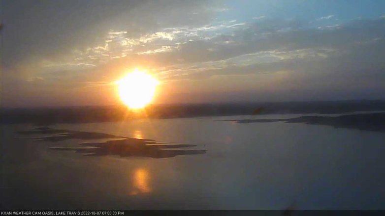Lake Travis webcam, October 7, 2022 7:00 PM CT