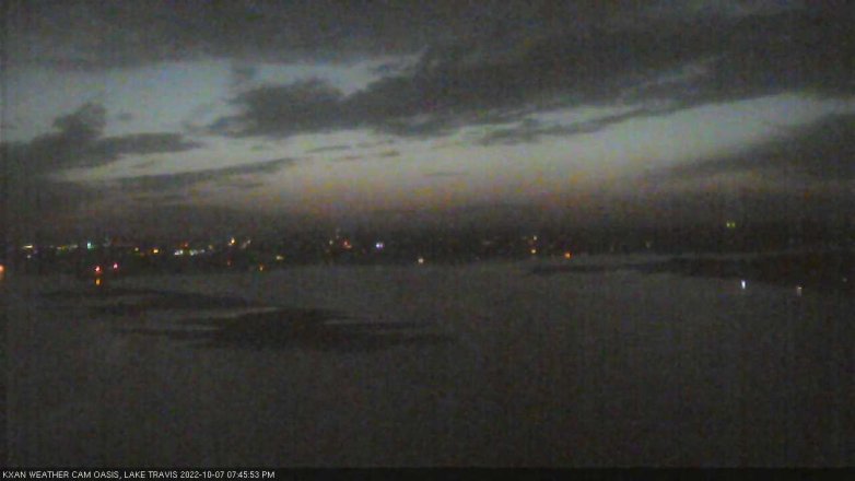 Lake Travis webcam, October 7, 2022 7:45 PM CT