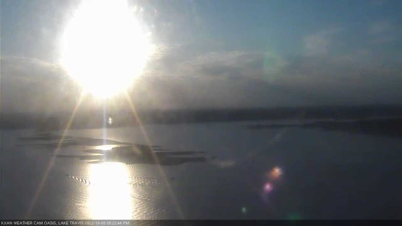 Lake Travis webcam, October 8, 2022 6:25 PM CT
