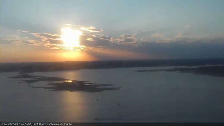 Lake Travis webcam, October 8, 2022 6:45 PM CT