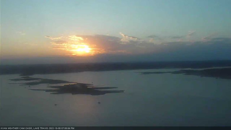 Lake Travis webcam, October 8, 2022 7:00 PM CT