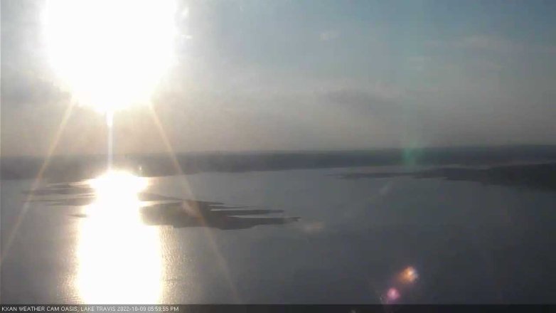 Lake Travis webcam, October 9, 2022 6:00 PM CT