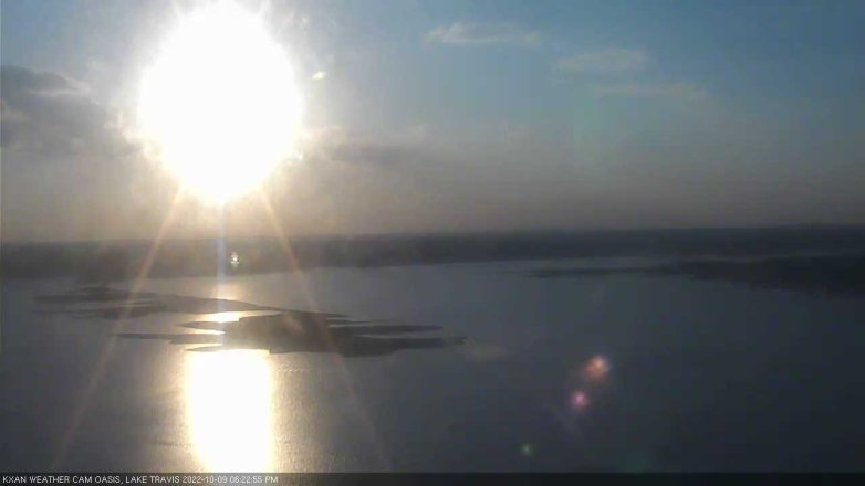 Lake Travis webcam, October 9, 2022 6:25 PM CT